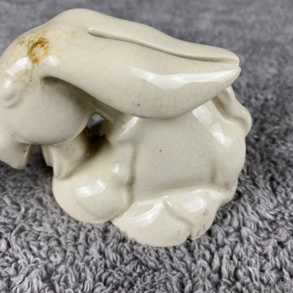 Vintage Advertising‎ Listerine Pottery Razor Blade Disposer Democratic Mule Bank